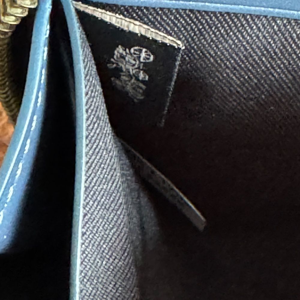 Coach Deep Blue Accordion Long Wallet - Picture 11 of 15